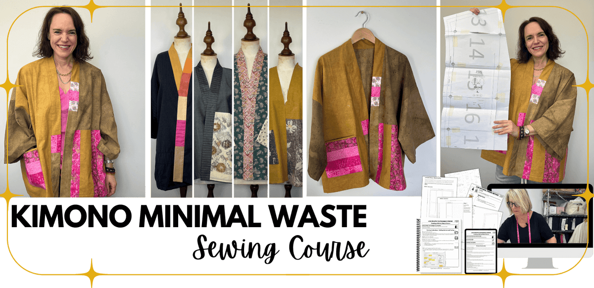 Minimal Waste Kimono Top Sewing Pattern + Course