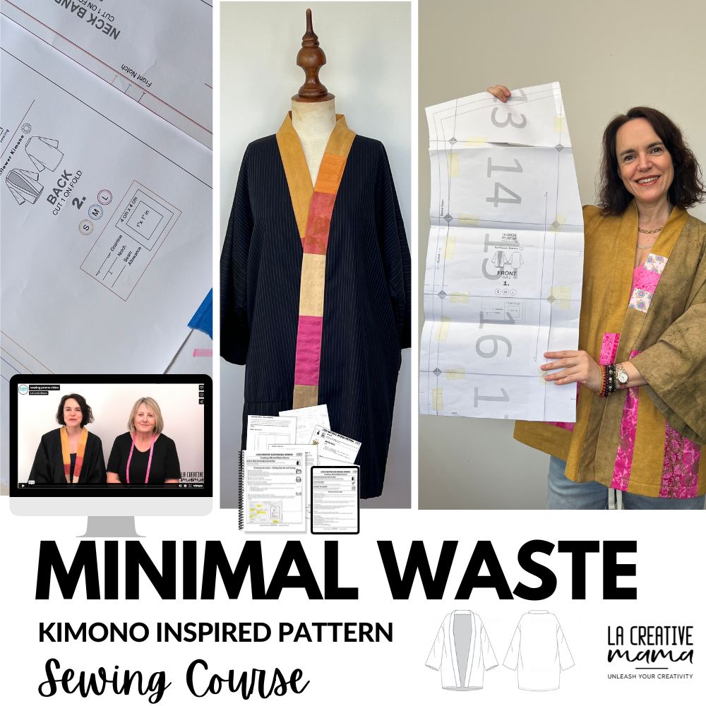 Minimal Waste sewing Course + Pattern (Kimono inspired Top)