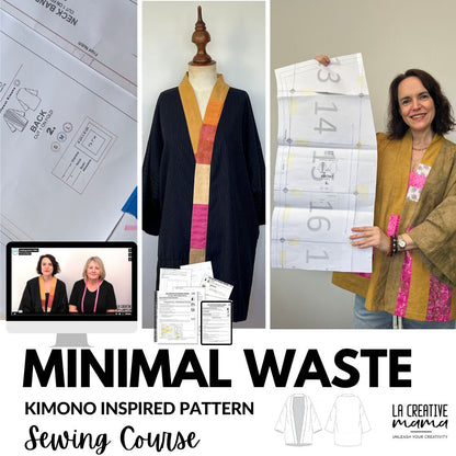 Minimal Waste Kimono Top Sewing Pattern + Course