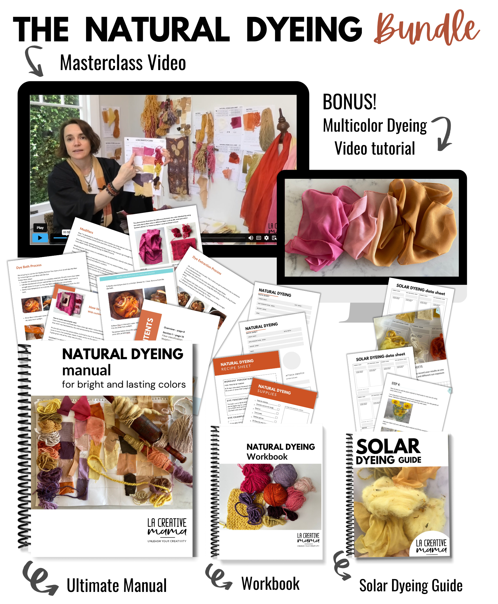 Natural Dyeing Bundle + BONUS MULTICOLOR DYE TUTORIAL
